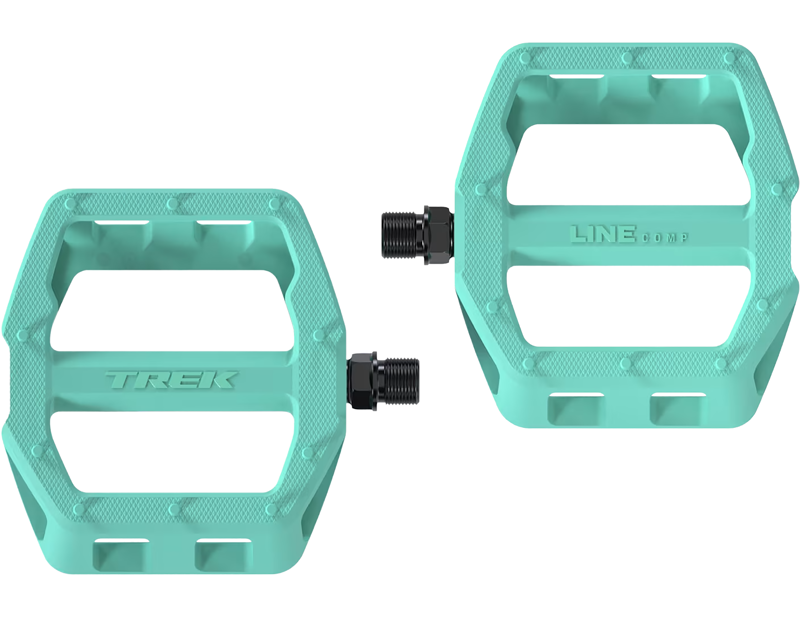 Trek Line Comp Flat Pedal Set in Miami Green-3
