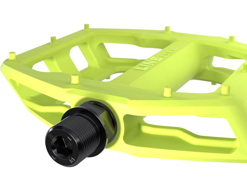 Trek Line Comp Flat Pedal Set in Volt Green-2