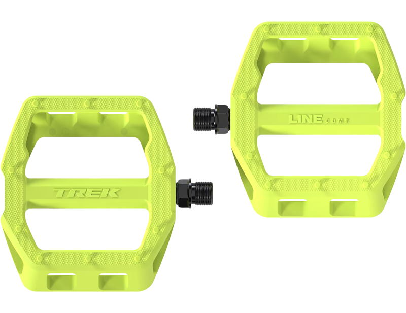 Trek Line Comp Flat Pedal Set in Volt Green-3
