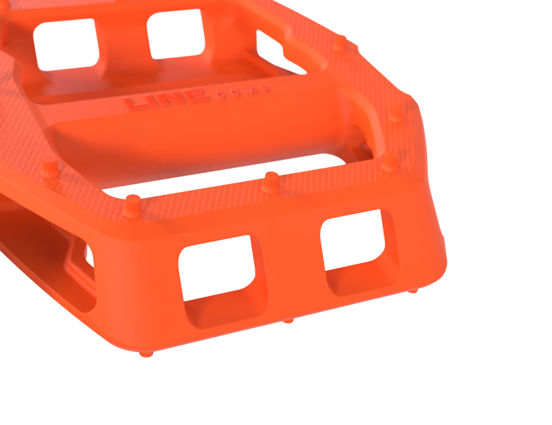 Trek Line Comp Flat Pedal Set in Roarange-1