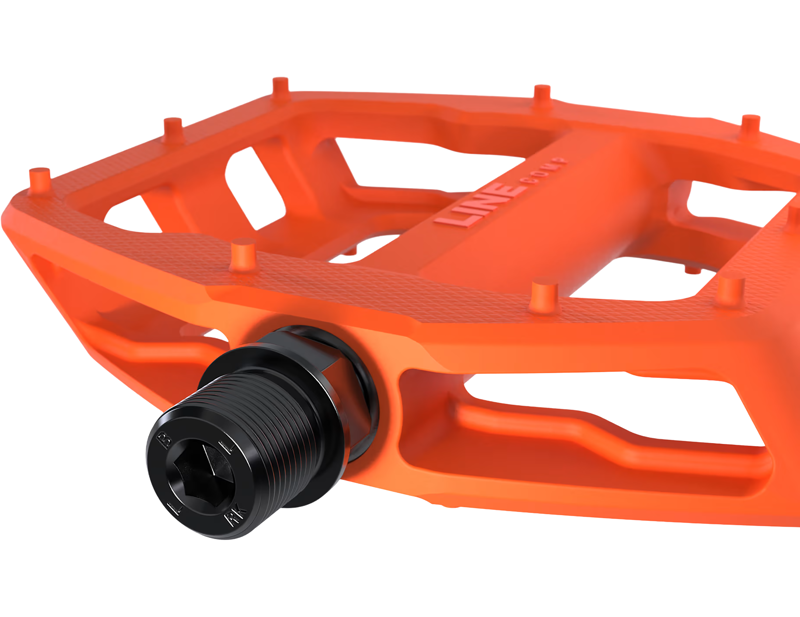 Trek Line Comp Flat Pedal Set in Roarange-2