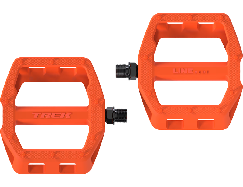 Trek Line Comp Flat Pedal Set in Roarange-3