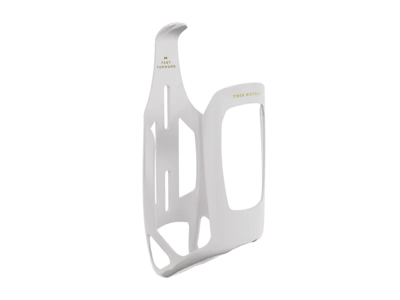 Trek RSL Aero Water Bottle and Cage in White/Smoke-2