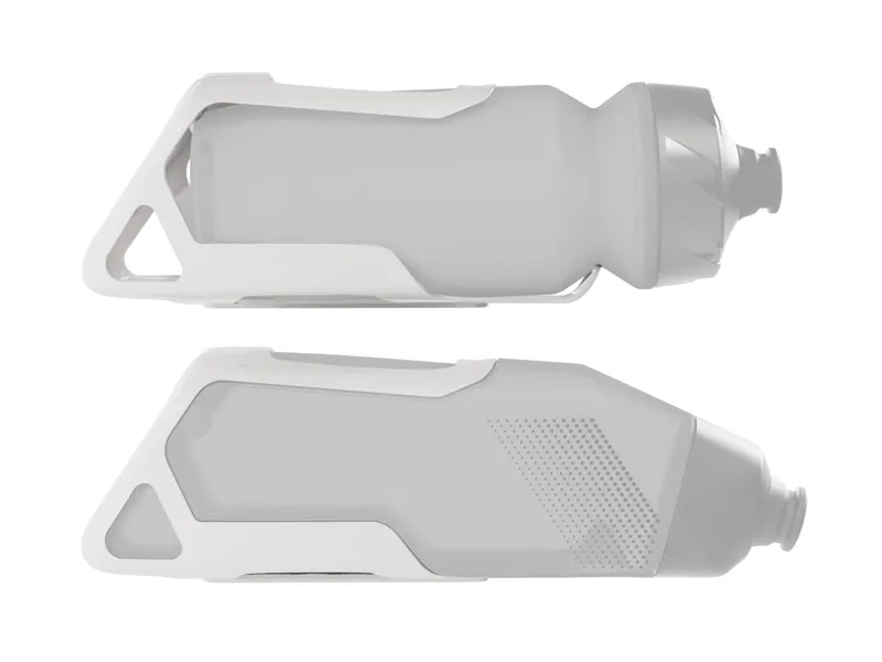 Trek RSL Aero Water Bottle and Cage in White/Smoke-3