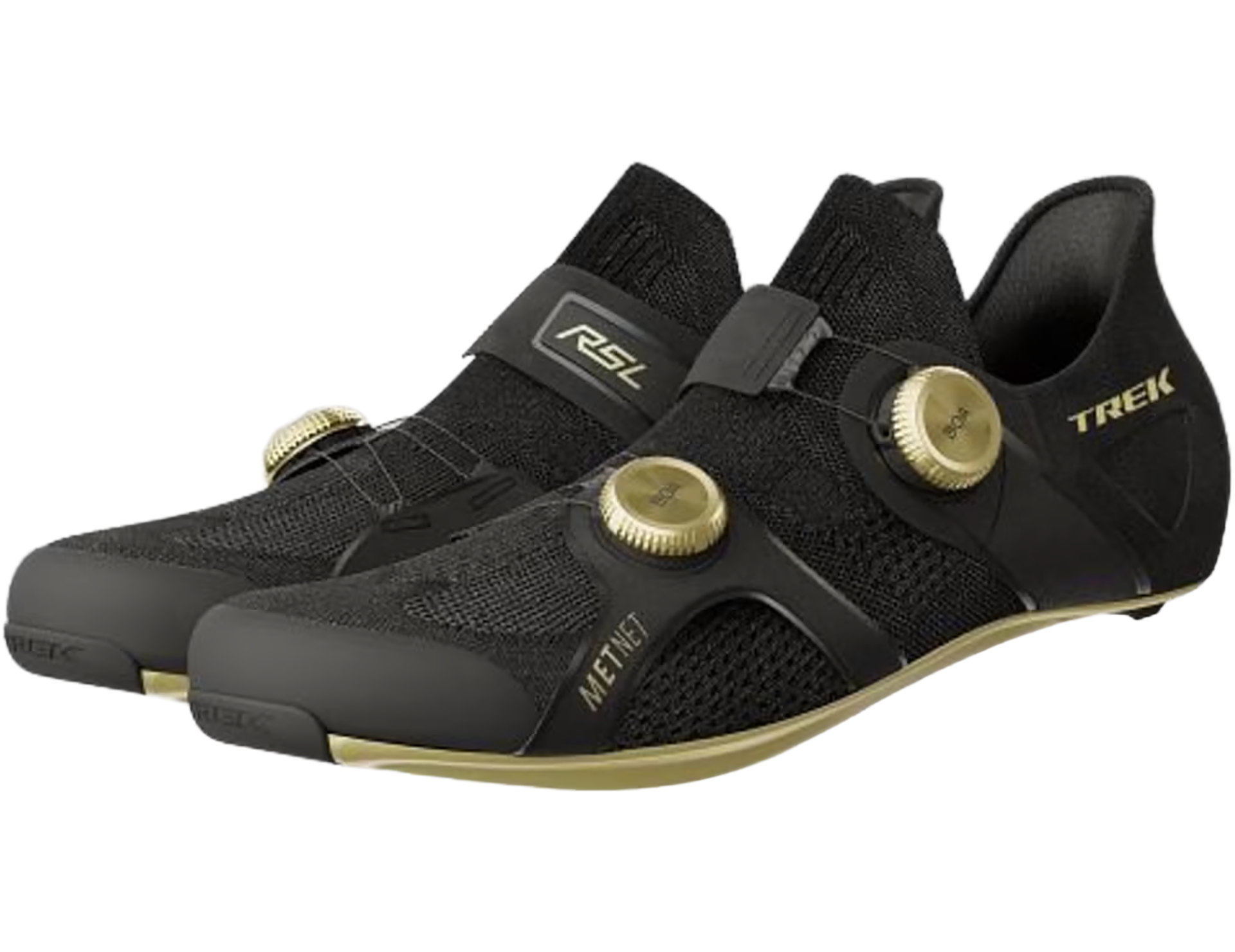 Trek RSL Knit Road Cycling Shoes in Black/Gold