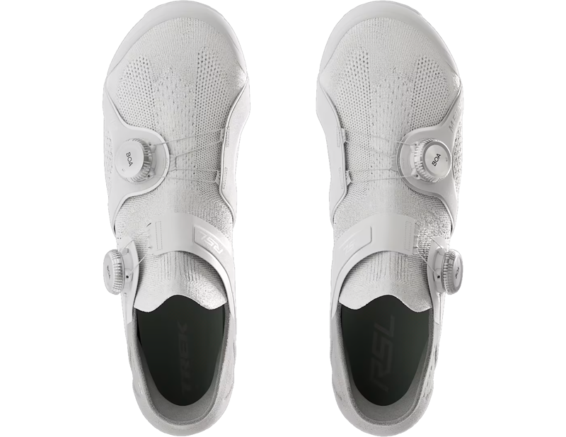 Trek RSL Knit Road Cycling Shoes in White/Silver-4