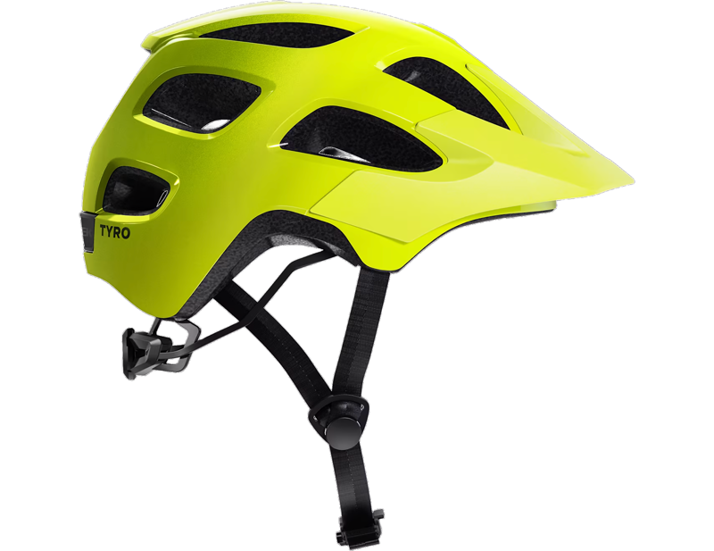 Trek Tyro Children's Bike Helmet in Radioactive Yellow/Power Surge-4