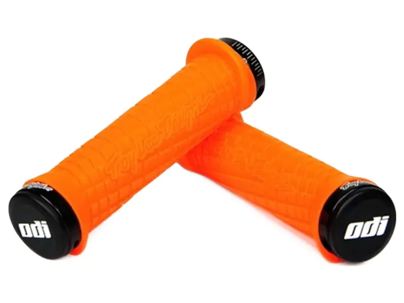 Troy Lee Designs MTB Lock On Grips 130mm in Orange/Black