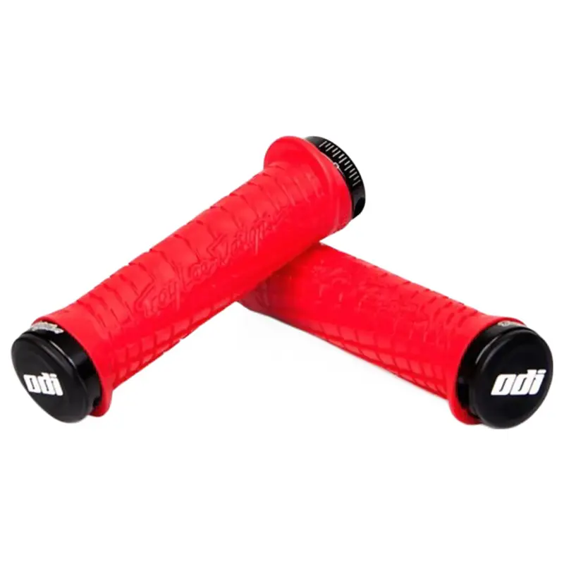Balfes Bikes Odi Troy Lee Designs MTB Lock On Grips 130mm in Red/Black | Free postage over £30, £10 off first order, price match & 0% finance.
