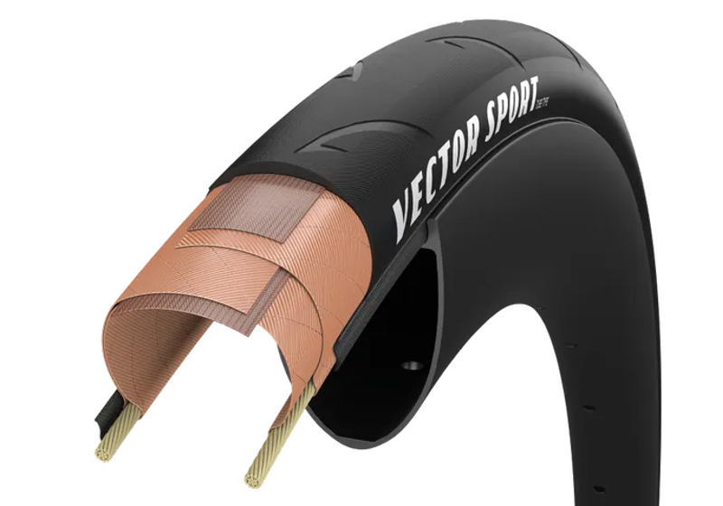 Goodyear Vector Sport Tubeless Road Tyre in Black 700x28c-1