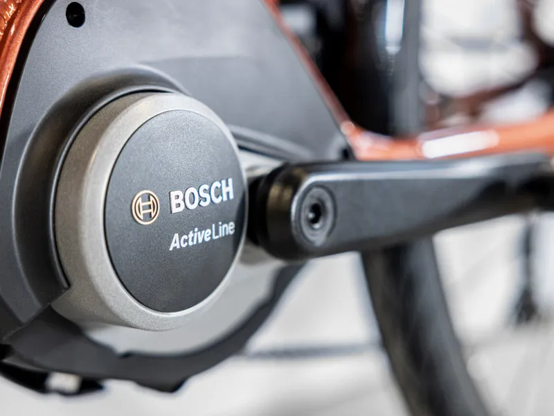 Trek Verve+ 1 Lowstep 400Wh Electric Hybrid Bike 2025 in Penny Flake Orange-1