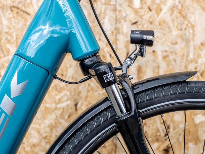 Trek Verve+ 3 Lowstep Electric Hybrid Bike 2022 in Teal -5