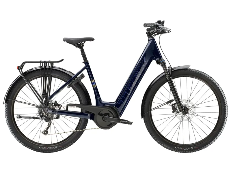 Trek Verve+ 4 Lowstep 545Wh Electric Hybrid Bike 2023 in Deep Dark Blue