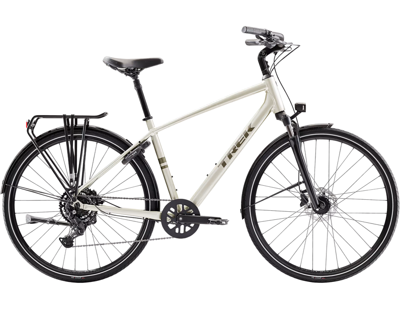 Trek Verve Equipped Hybrid Bike 2026 in Lunar Silver