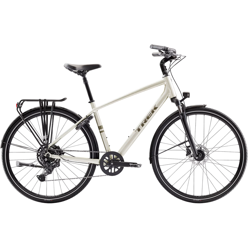 Balfes Bikes Trek Verve Equipped Hybrid Bike 2027 in Lunar Silver | Free postage over £30, £10 off first order, price match & 0% finance.