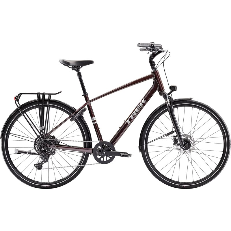 Balfes Bikes Trek Verve Equipped Hybrid Bike 2027 in Dark Carmine | Free postage over £30, £10 off first order, price match & 0% finance.