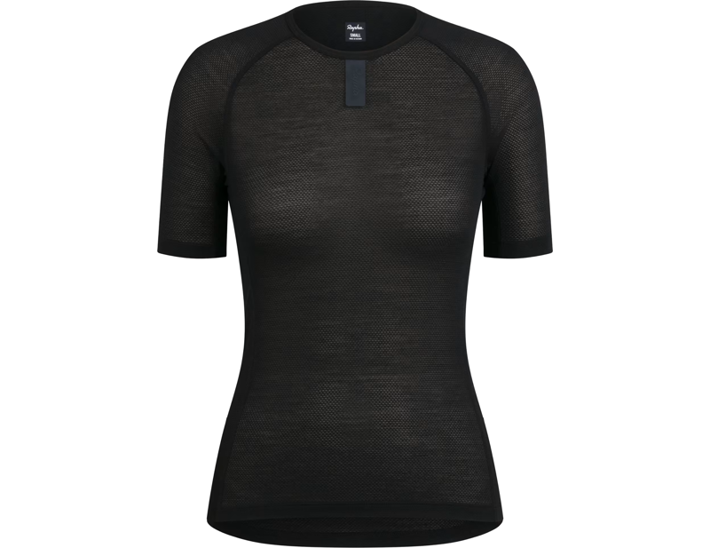 Rapha Women's Short Sleeve Merino Lightweight Base Layer in Black