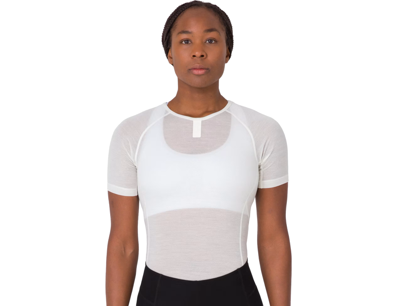 Rapha Women's Short Sleeve Merino Lightweight Base Layer in Cream-2