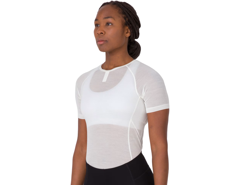 Rapha Women's Short Sleeve Merino Lightweight Base Layer in Cream-3
