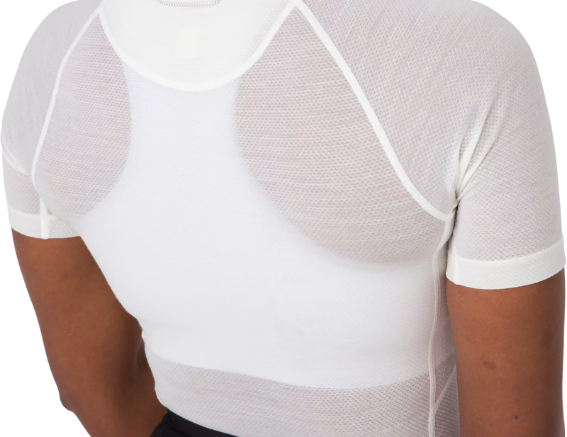 Rapha Women's Short Sleeve Merino Lightweight Base Layer in Cream-5
