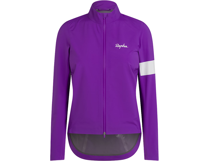 Balfes Bikes Rapha Women's Core Rain Jacket III in Ultraviolet/White | Free postage over £30, £10 off first order, price match & 0% finance.