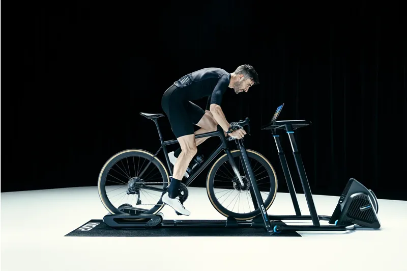 Wahoo KICKR ROLLR Smart Bike Roller with Wahoo KICKR Trainer Floor Mat-1