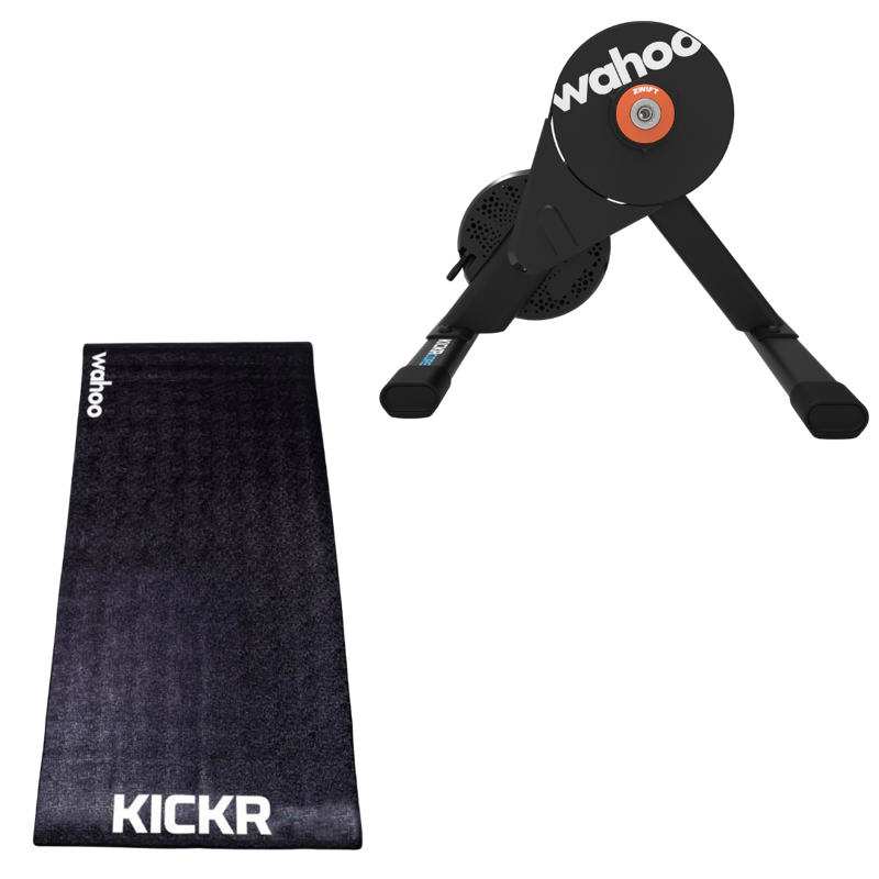 Wahoo KICKR CORE V2 with Cog and Click Smart Turbo Trainer and Mat Bundle