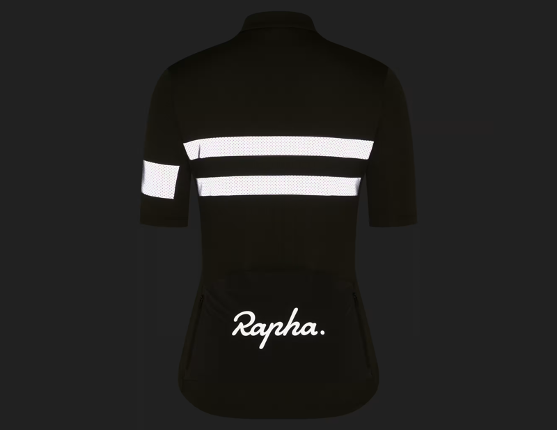 Rapha Women's Brevet Short Sleeve Jersey in Green/Silver Reflective-2