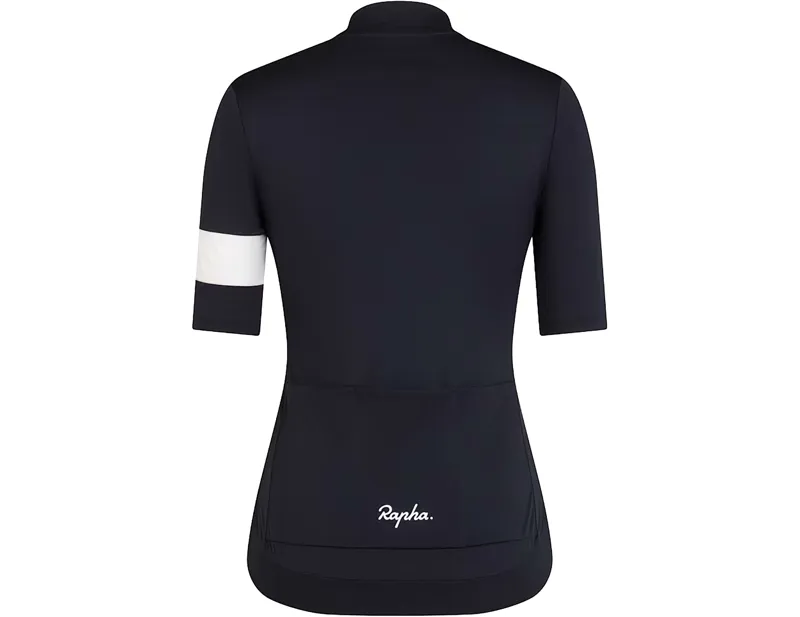 Rapha Women's Core Short Sleeve Jersey in Black/White-1
