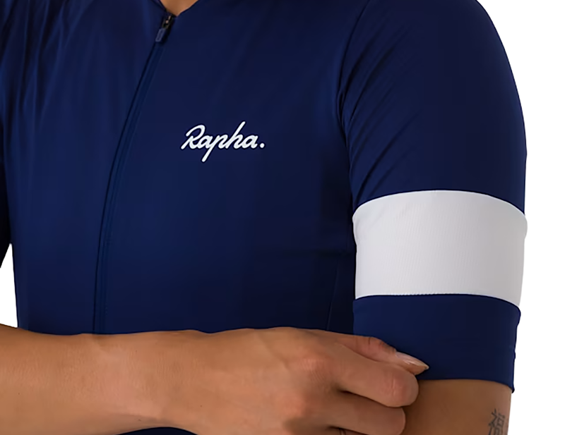 Rapha Women's Core Short Sleeve Jersey in Blue/White Stripe-2