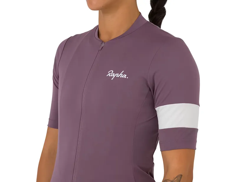 Rapha Women's Core Short Sleeve Jersey in Amethyst/White-2