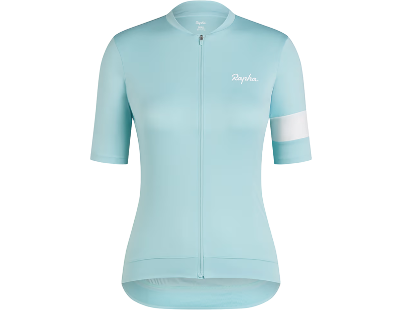 Rapha Women's Core Short Sleeve Jersey in Light Blue/White