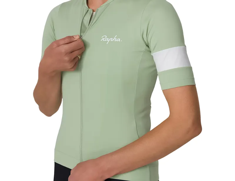 Rapha Women's Core Short Sleeve Jersey in Reseda/White Alyssum-2