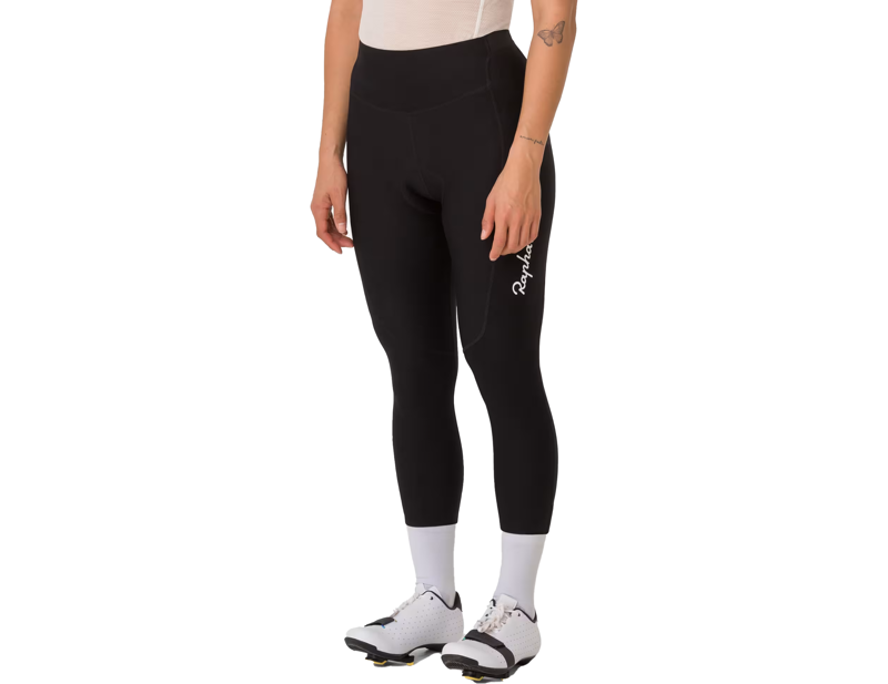 Rapha Women's 3/4 Tights in Black/White-2