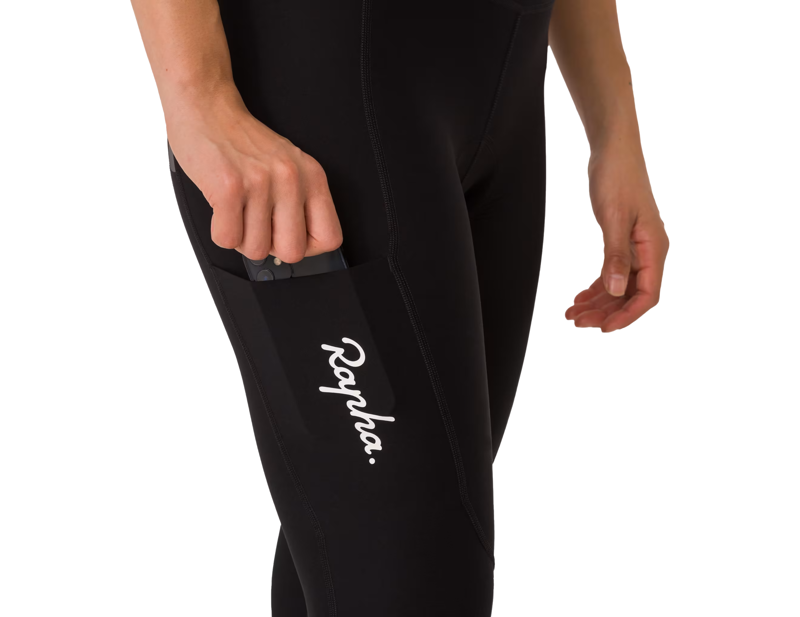Rapha Women's 3/4 Tights in Black/White-3