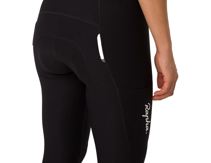 Rapha Women's 3/4 Tights in Black/White-4