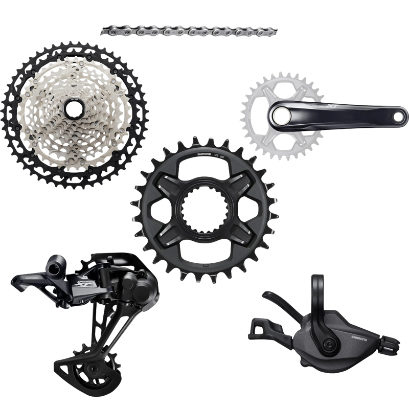 Balfes Bikes Shimano XT 8100 1x12 Drivetrain in Black | Free postage over £30, £10 off first order, price match & 0% finance.