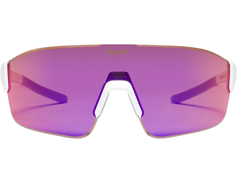 Balfes Bikes Rapha FUORI Glasses in White/Pink Blue Lens | Free postage over £30, £10 off first order, price match & 0% finance.