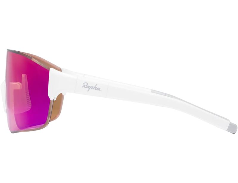 Rapha FUORI Glasses in White/Pink Blue Lens-2