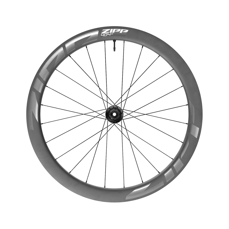 Balfes Bikes Zipp ZIPP 404 S Carbon Tubeless Disc Brake Centre Locking 700C Front Wheel in Dark Grey Graphic | Free postage over £30, £10 off first order, price match & 0% finance.