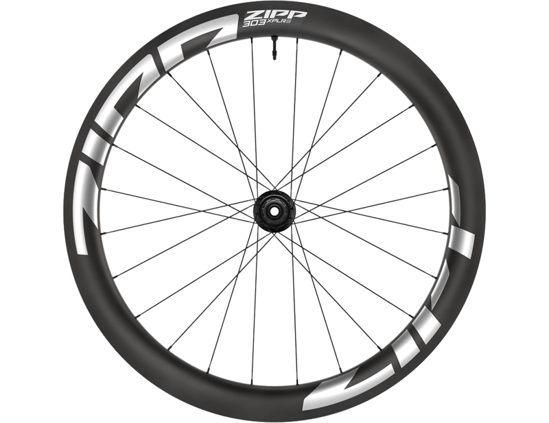 ZIPP 303 XPLR S Carbon Tubeless Disc Brake Center Locking 700C Front Wheel in White Graphic