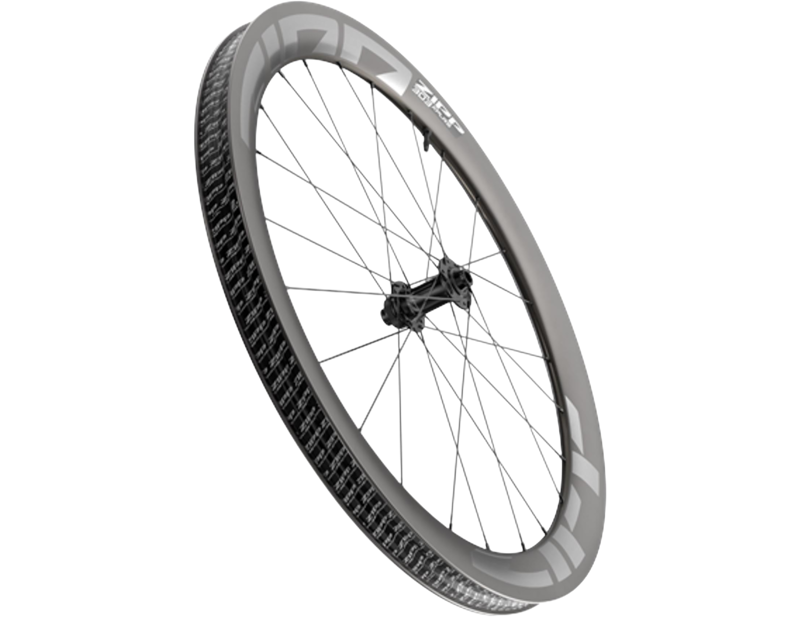 ZIPP 303 XPLR S Carbon Tubeless Disc Brake Center Locking 700C Front Wheel in Dark Grey Graphic-1