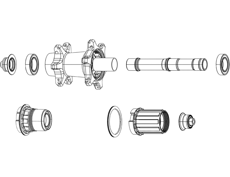 Zipp ZR1 Disc Rear Wheel Axle