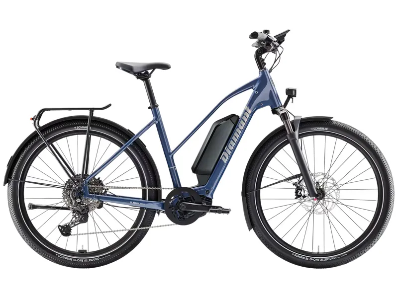 Diamant Zing Trip Plus Midstep 725wh Electric Hybrid Bike 2026 in Forget-Me-Not-Blue