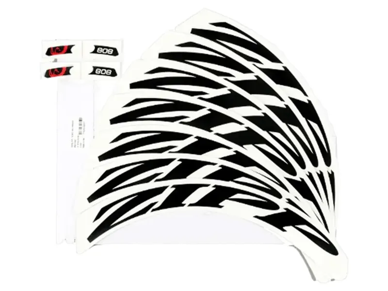 Zipp 808 Disc Wheel Decal Kit Single Rim 700c in Black