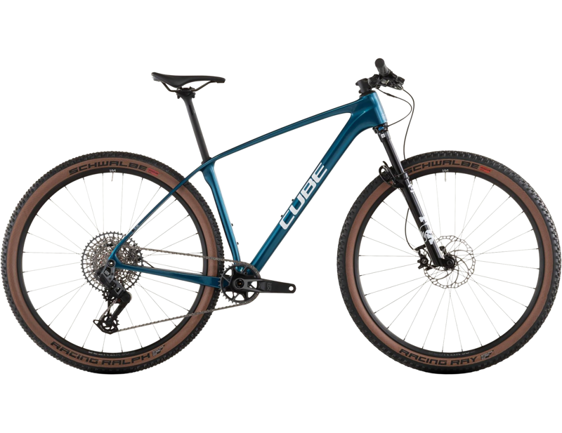 Balfes Bikes Cube Reaction c:62 SLX Hardtail Mountain Bike 2026 in Electricblue / White | Free postage over £30, £10 off first order, price match & 0% finance.