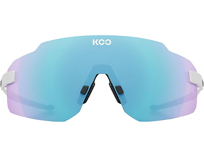 Koo Supernova Sunglasses in White/Turquoise Mirror-1