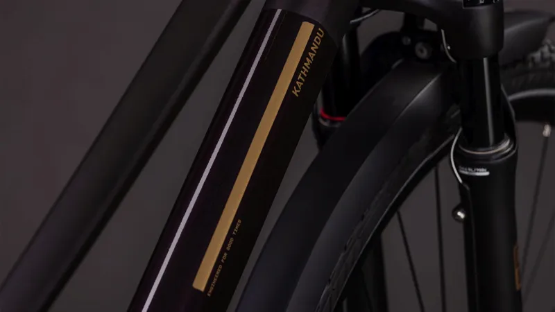 Cube Kathmandu SLX Trapeze Hybrid Bike 2026 in SolarEclipse/Gold-2