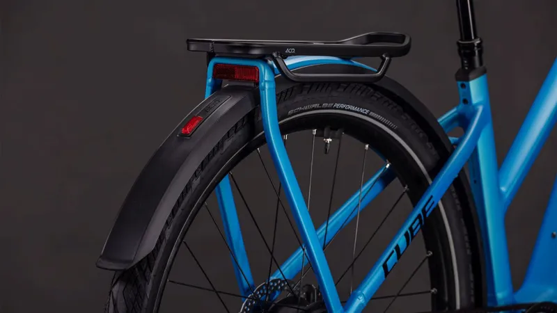 Cube Kathmandu Hybrid Comfort Pro 800 Trapeze Electric Hybrid Bike 2026 in Azure/Black-3