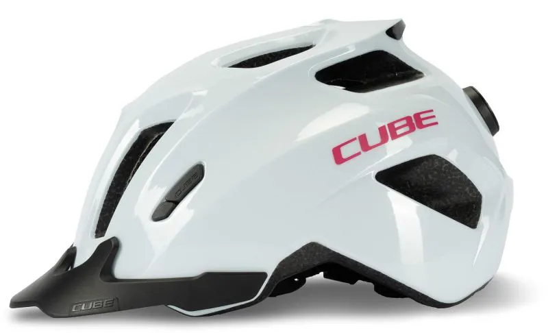 Cube Fink Kids Helmet in Flashwhite/Pink-1
